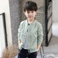 Autumn Boys Casual Soild Jacket Kids Cotton Thin Long Sleeve Buttons Zipper Coat