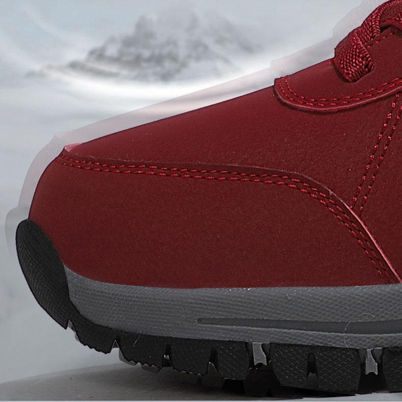 Elderly Shoes Cotton Shoes Winter Plus Velvet Waterproof Non-slip Thick Snow Boots Hiking Shoes Female