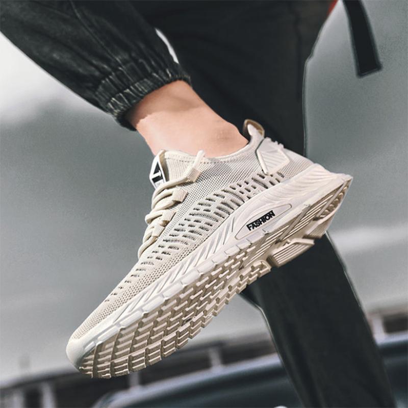 Summer Men's Shoes Trendy Mesh Fly Woven Thin Breathable Net Shoes Men's Casual Sports Shoes