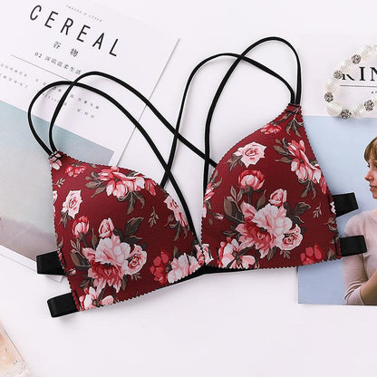 No Steel Ring Small Chest Bra Sexy Beautiful Back Buckle Gathered Underwear Small Chest Seamless Upper Thickening Bra Ladies Bra