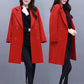 Autumn Jacket Casual Women Overcoat Long Woolen Coat Double Breasted Slim Female Winter Wool Coats