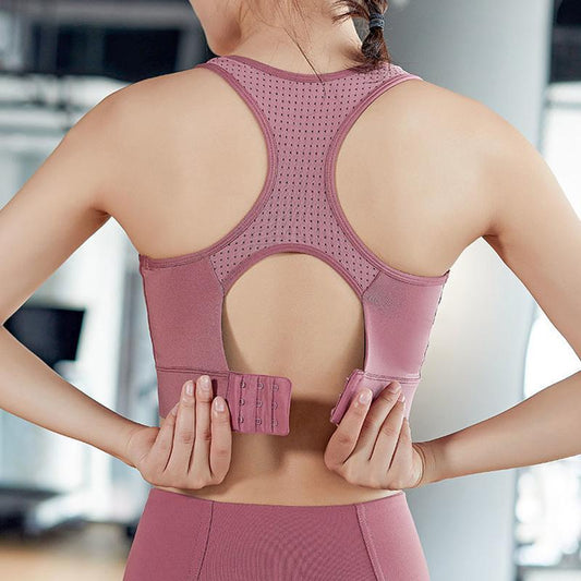 High-intensity Sports Underwear Women's Plus Size Fat Women's Fitness Bra Shockproof Running Big Chest Vest Beauty Back