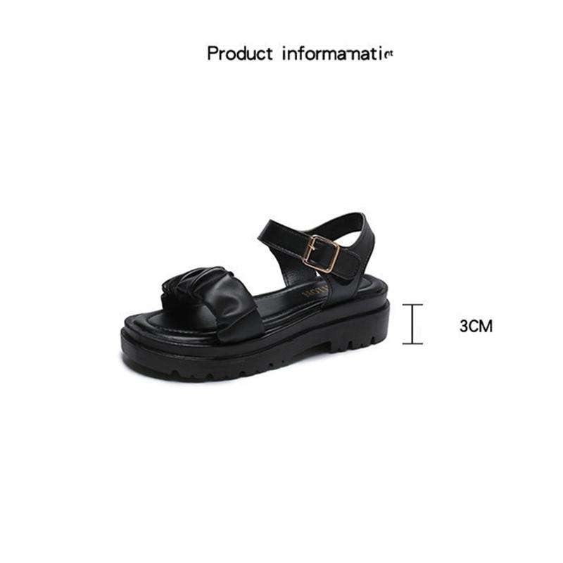 Sandals Women's Summer Comfortable Soft Leather Outer Wear Non-slip All-match Flat Women's Shoes Simple Casual Roman Shoes