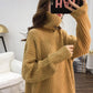 Turtleneck Long-sleeved Loose Sweater Women's Solid Color Winter Knitted Bottoming Sweater