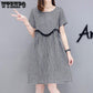Dress Female Summer Dresses Long Casual Loose High Waist Doll A Word Clthing