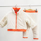 Girls' Suit Autumn and Winter Fashion Western Style Plus Velvet Thick Corduroy Two-piece Girl Casual Warm Cotton Clothes