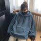 Warm Hood Top Autumn Winter Sweater Cotton Women Sweatshirt Wild Large Size Long Sleeve