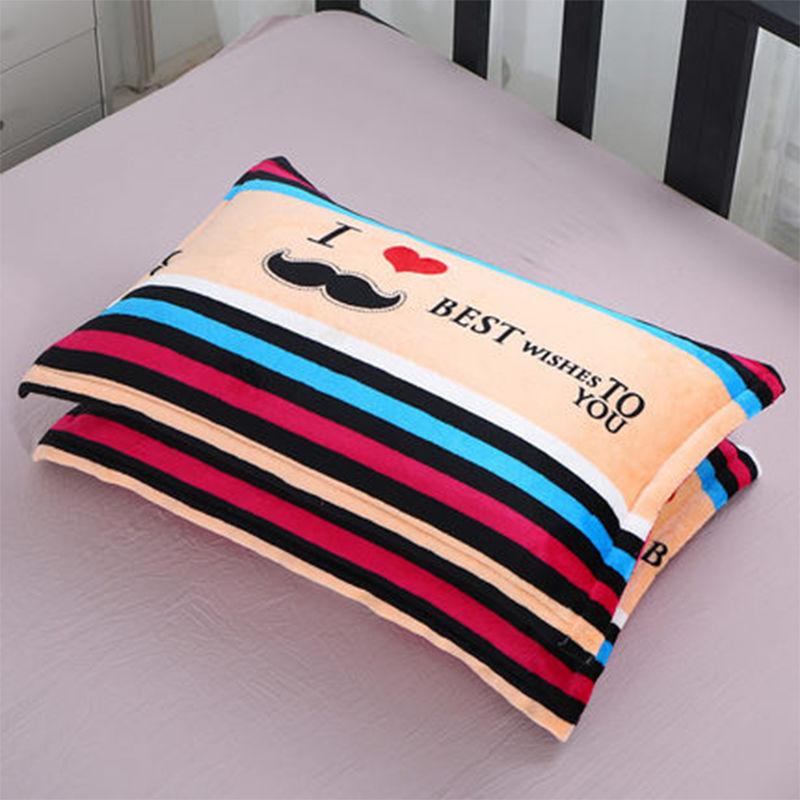Flannel Pillow Case Pair of Adult Student Coral Fleece Pillow Case Pillow Case