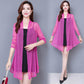 Plus Size Shawl Mesh Mid-length Coat Women's Thin Long-sleeved Waistcoat Loose Fashion Cardigan