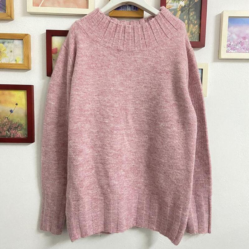 Women sexy Off-shoulder Sweaters  Autumn Winter Mid-length Loose  Knitted  pullover Sweater Dress