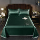 1.5m/1.8m/2m Light Luxury Ice Silk Mat Three-piece Soft Machine Washable Ice Silk Mattress Pillowcase Three-piece Set