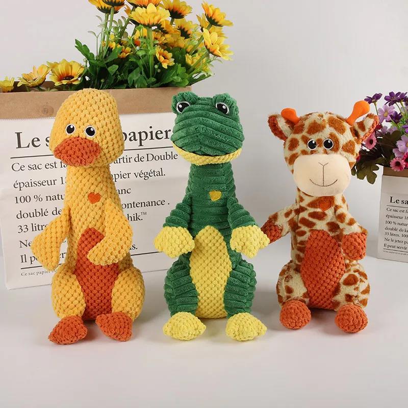 Pet Toy Deer Duck Frog Cute Bite Resistant BB Toy Toy Dog Molar Puppies Medium and Large Dog Supplies Play Fun Chewing Toy Dog Cats Grind Teeth Toy