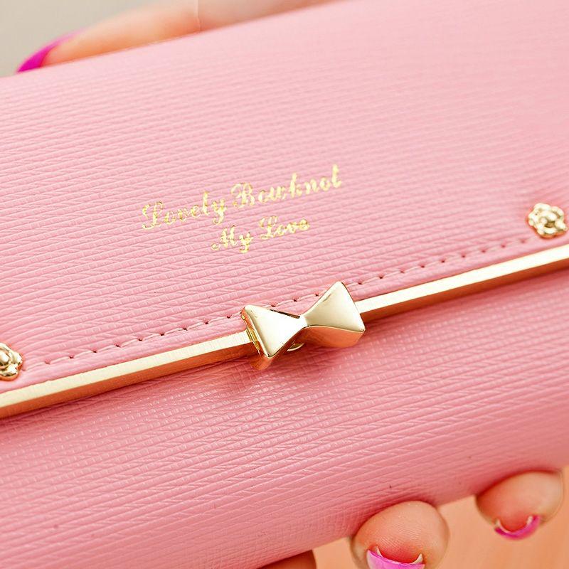 Women's Long Wallet Women Trendy Women Butterfly Tie Student Handbag Mobile Bag Trend