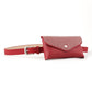 Womens Belt with bag black Thin PU Leather Buckle Waist Belt Adjustable Easy to travel