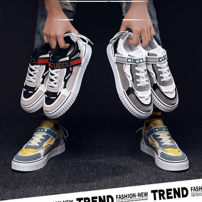 Men's casual Fashion print sneakers color matching casual shoes for men Flat non-slip color sneakers