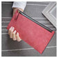 Stylish Slim Ladies' Long and Frosted Wallet Large Capacity Clutch Bag Zipper Zero Wallet Card Bag