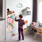 Animal cat door stickers room porch door kindergarten classroom layout decorative wall stickers