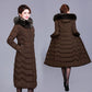 Long Over-the-knee Thick Cotton-padded Jacket Middle-aged and Elderly Winter Jacket Cotton-padded Jacket Plus Size Cotton-padded Jacket for Ladies