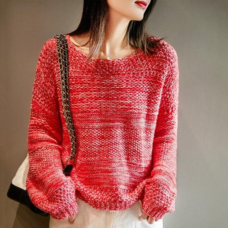 Autumn and Winter Loose Bottoming Shirt Fashion Simple Top European and American Style Young Women's Sweater