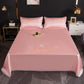 Three-piece Embroidered Ice Silk Mat Bed Ice Silk Mat with Foldable and Machine Washable Sheets