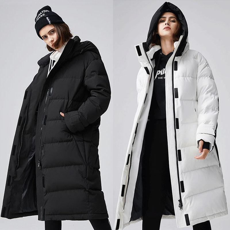 Winter Fashion Couple Down Jacket Long Men and Women Wear Plus Size Loose Sports Casual Down Jacket