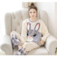Genuine Flannel Autumn and Winter Women's Pajamas Plus Velvet Thick Coral Fleece Suit Large Size Warm Home Service