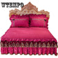 Bed Three-piece Plus Velvet Thickened Subsided Skirt Continental Bed Cover 1.8M2M Velvet Sliding Cover