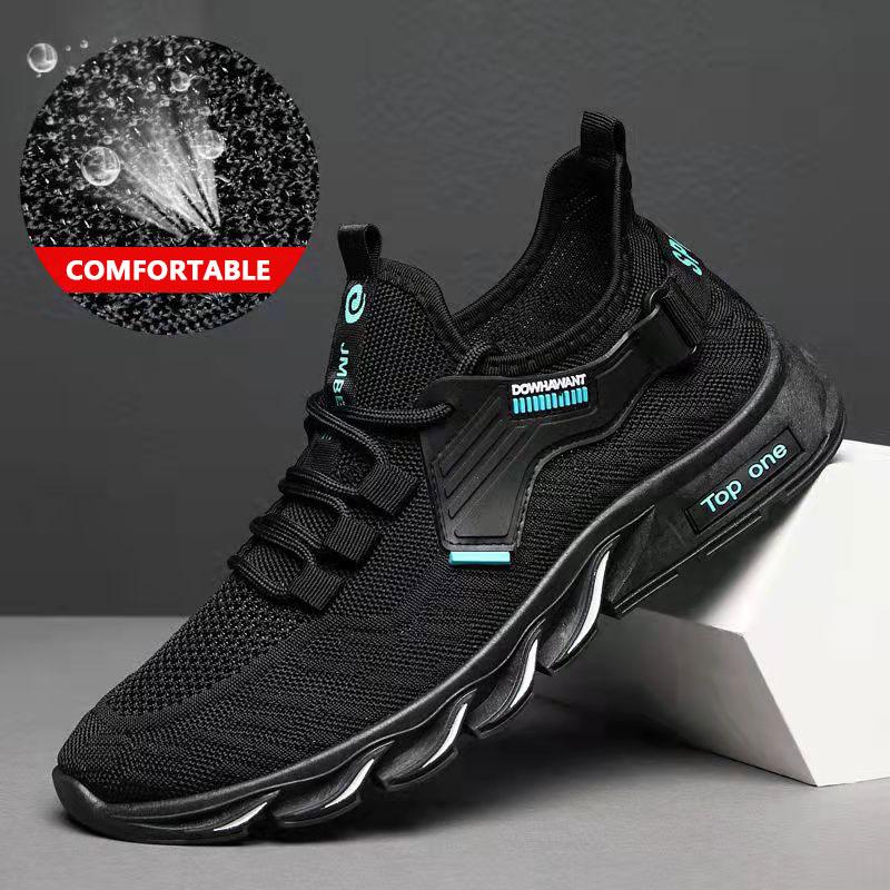 Summer Men's Shoes Breathable Casual Sports Shoes Running Shoes Mesh Shoes Flying Knitted Shoes