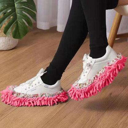 Women's Large Size Household Shoes Female Multifunctional Colorful Flat Soft Sloe Indoor Cleaning Shoes