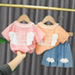 2PCS Children Clothing Set Spring Summer Baby Girls and Boys Suits Printing Short Sleeve Wing Tops + Pants Clothing Set for Girl and Boy