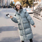 Knee-over-knee Down Padded Jacket Women's Mid-length Plus Size Loose and Thick Warm Jacket In Autumn and Winter
