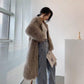 Fur Coat Women Autumn and Winter Imitation Raccoon Fur Woven Fur Coat Thick Fur Coat Fur Women