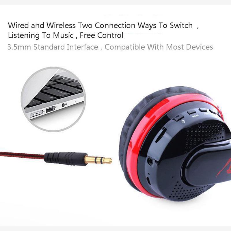 Wireless Headphones Bluetooth 4.0 Headset with Mic Over Ear Handsfree Earbud Support FM TF for Phone
