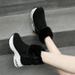 Winter Thick-soled Inner Heightening Plus Fleece Snow Boots High-top Side Zipper Canvas Women's Short Boots
