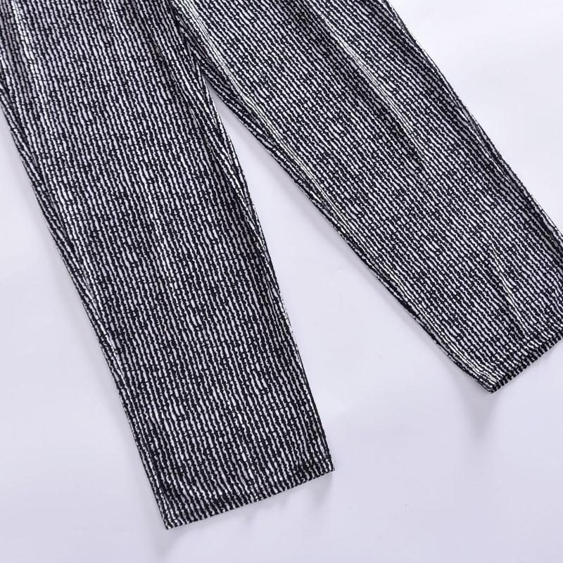 Summer Thin Section Cold Silk Middle-aged and Elderly Pants Women Casual Pants Women High Waist Loose Elastic Large Size Pants