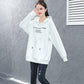 Women's Cotton Mid-length Hooded Sweater Autumn Solid Color Thin Hoodies Spring Large Size Loose Casual Coat