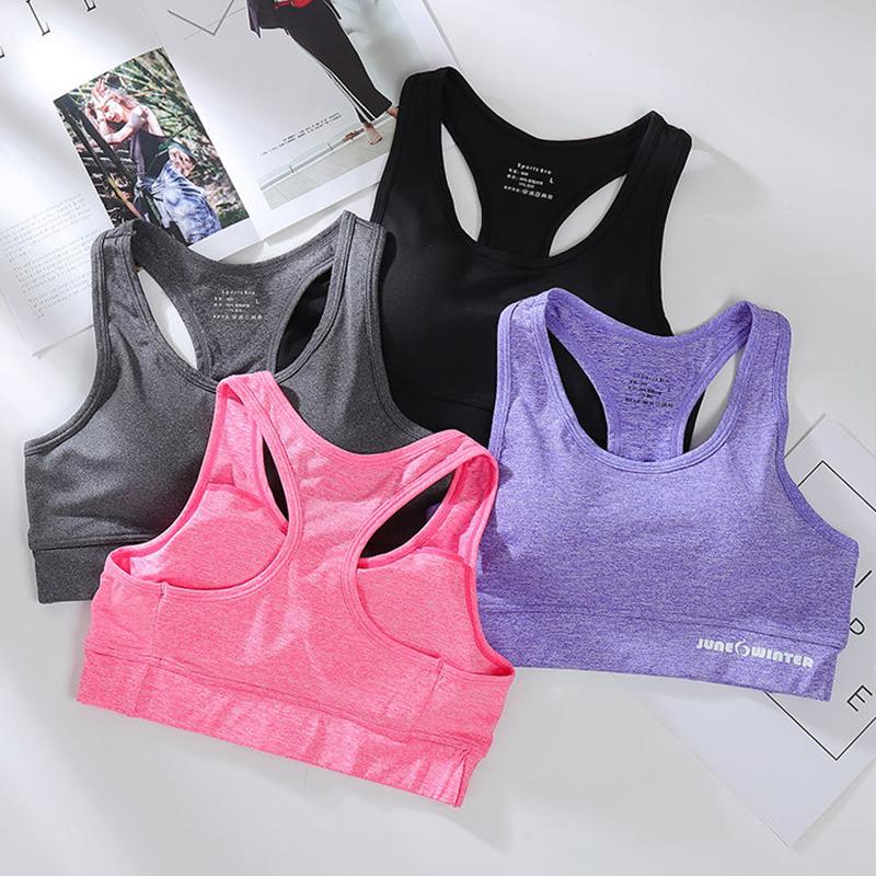 Women's Sports Underwear Wear Shockproof Running Without Steel Ring Bra Gather Gym Fitness Bra Yoga Vest Push Up Bra Top