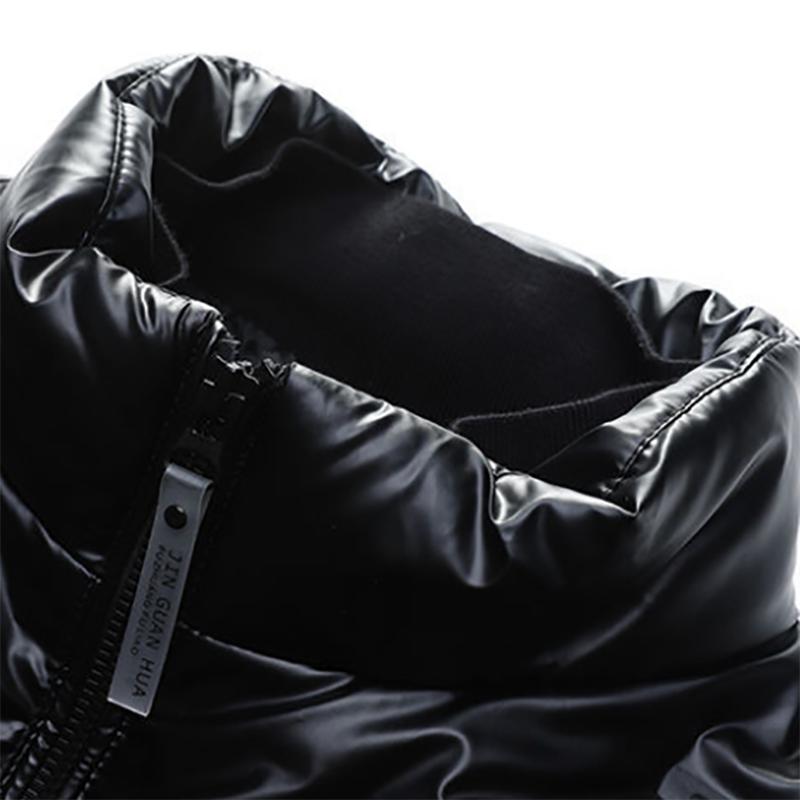 Men's Down Jacket Autumn and Winter Jackets Short Trend Stand-up Collar Fashion Shiny Coat for Men