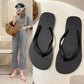 Flip-flops Women's Summer Wear Black Flip Flops Non-slip Bathroom Bathing Beach Beach