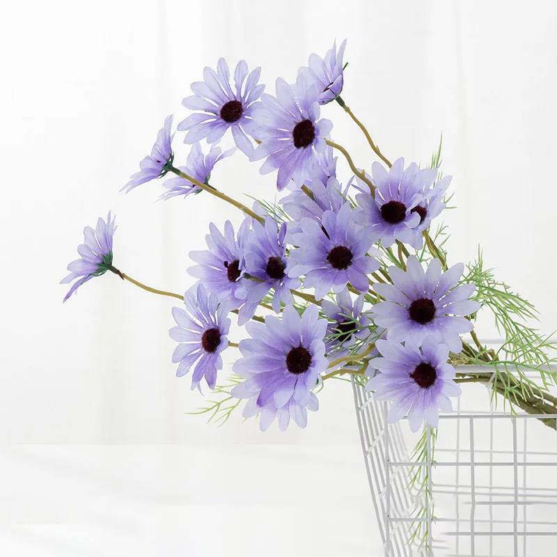 Dried Flowers Small Daisies Fake Flowers Simulation Flowers High-end Decoration Living Room Bouquets Flowers Simulation Photo Props Wedding Decoration