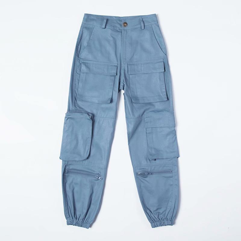 Baggy Womens Cargo Pants, Goth Trousers, Combat Pants, Gothic Clothing, Hip Hop High Waist Pocket Hip Hop Pants