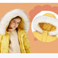 Children's Windproof Mid-length Girls' Warm Down Jacket Thickened Fur Collar Winter Coat