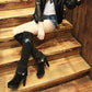 Women High Boots Stiletto High Heels Ladies Elastic Knee-high Boots Autumn  Winter Knit Plus Velvet Boots