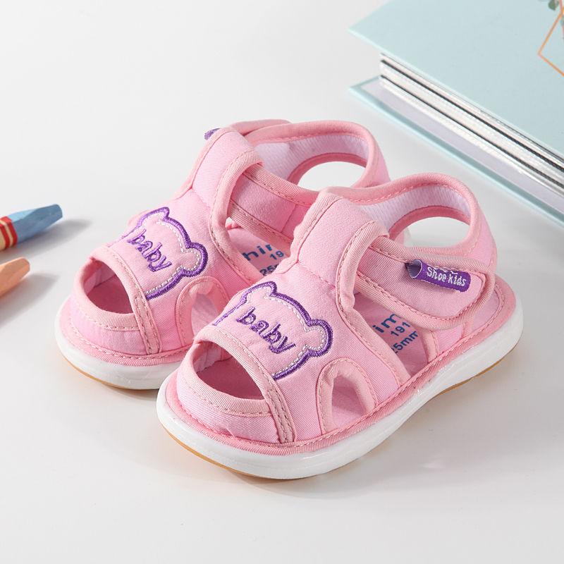 Baby Cloth Sandals Summer Boys and Babies Called Shoes Non-slip Soft-soled Toddler Shoes Female Baby Shoes