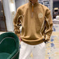 Spring High-neck Embroidery Men's Loose Version Half-zip Sweater Loose Large Size Student Middle-aged and Young Sweater
