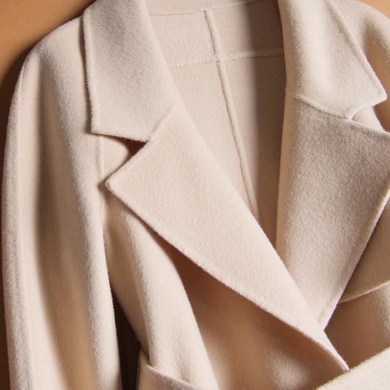 Cashmere Coats Women Woolen Coats Women Winter Coat with Belt Overcoat 2019 Wool Jackets Trench Coat