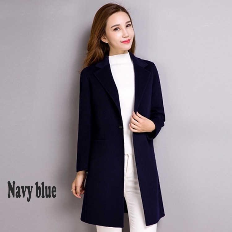 Winter Wool Coat Women Casaco Feminino Ladies Autumn Jacket Slim Long Woolen Coats Women Overcoat