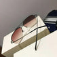 Sunglasses Pilot Super Cool Toad Mirror Brown Half Frame Sunglasses Men Driving Women Couple Sunglasses Black