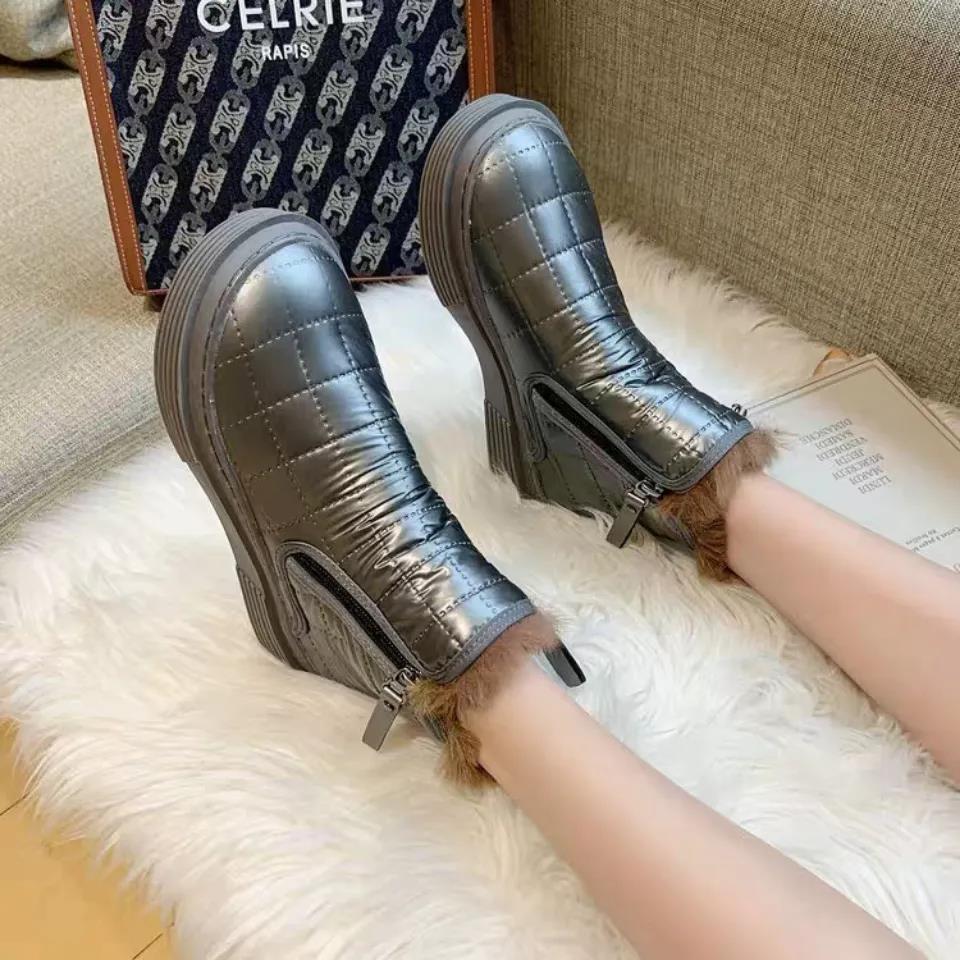 2021 Winter Non-slip and Velvet Warm High-top One-step All-match Short Boots