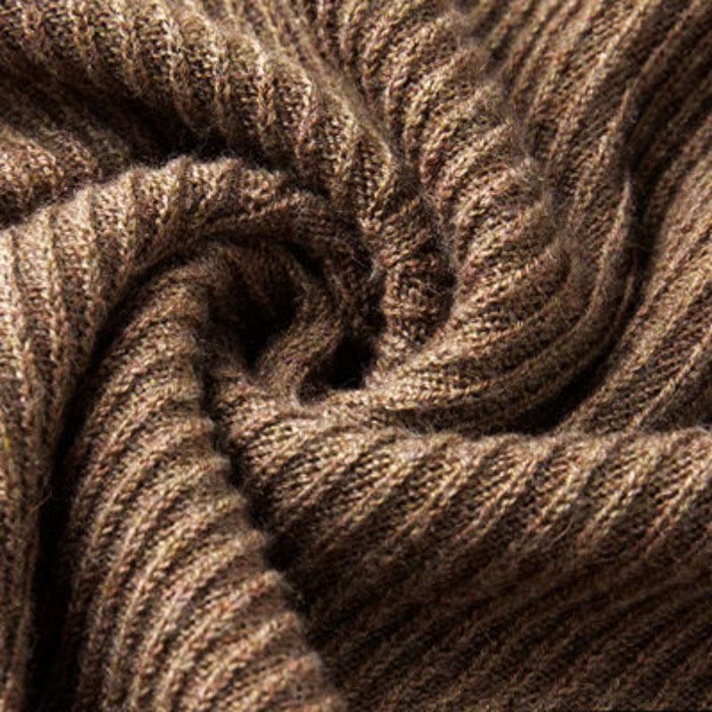 Men's Long-sleeved Knitted Sweater Plus Size Autumn and Winter Warm and Cold Round Neck Bottoming Sweater